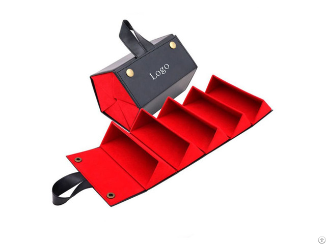 Wholesale Black Pu Leather Foldable Eyewear Storage Box