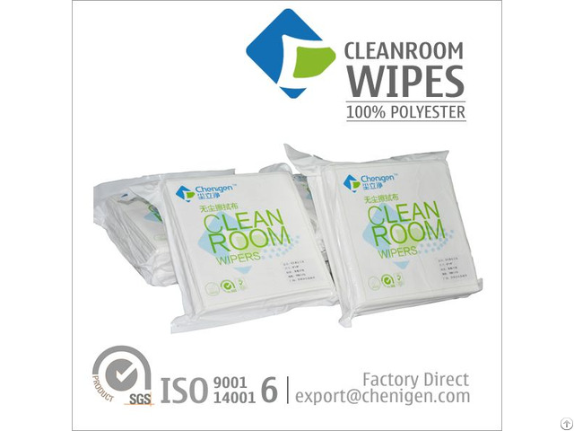 100% Polyester Lint Free Wipers Cleanroom Wipes