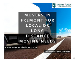 Movers In Fremont For Local Or Long Distance Moving Needs