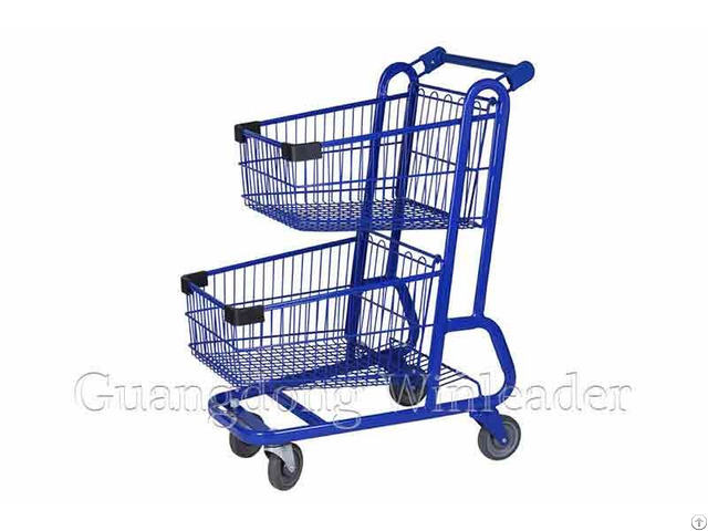 Yld Mt120 1f Two Basket Shopping Cart