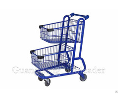 Yld Mt120 1f Two Basket Shopping Cart