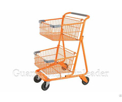 Yld Mt084 1f Two Basket Shopping Cart