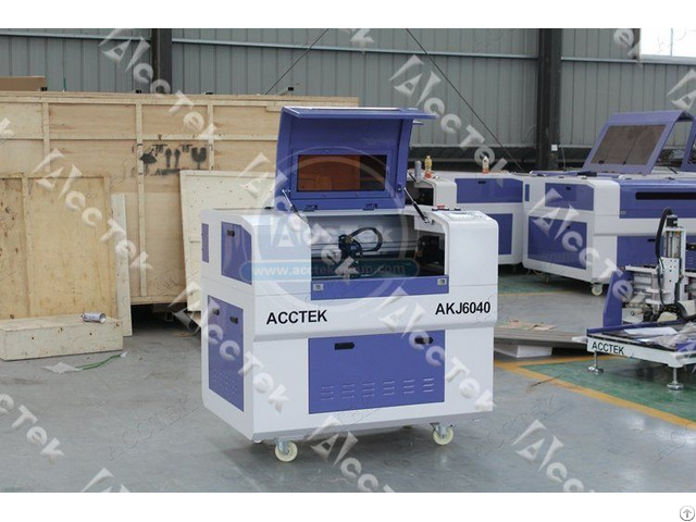 Mini Co2 Laser Engraving Machine 90w Akj6040 For Rubber Acrylic Wood Paper Pvc