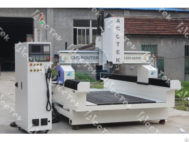 Jinan Akm1325 4a 4 Axis Atc Cnc Router Machine With 9 0kw Air Cooled Spindle