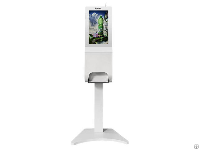 Thermal Camera Temperature Digital Signage Hand Sanitizer Stations On Lcd Kiosk Display