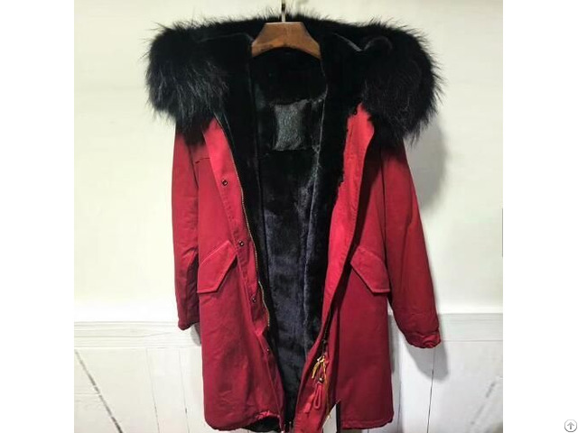 Attractive Style Winter Coat Wear Womens Long Fur Jacket