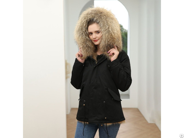 Hot Sale 2020 Thick Warm Fashion Coat Fox Fur Parka Winter Lady