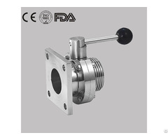 Stainless Steel Food Grade Sanitary Hygienic Manual Flange Male Butterfly Valve