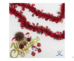 Hexing Wholesale Christmas Circle Tinsel Foil Garland Best Quality Party Festive Items