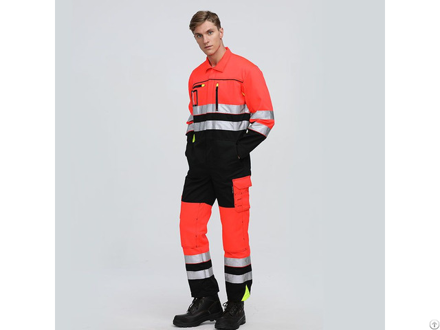 100% Cotton Coverall With Reflective Tape