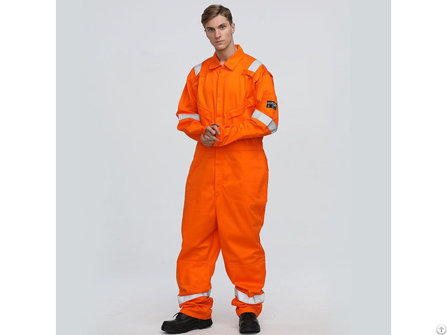 100% Cotton Flame Retardant Anti Static Workwear Orange Coverall