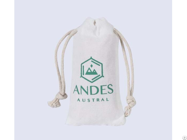 White Cotton Drawstring Bag