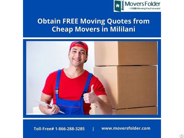 Obtain Free Moving Quotes From Cheap Movers In Mililani