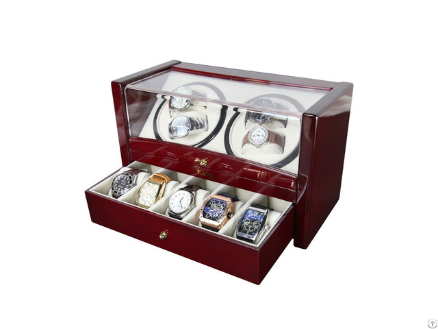 Collection Black Color Watch Winder Wooden