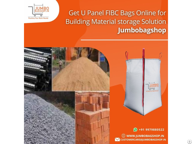 Get U Panel Fibc Bags Online For Building Material Storage Solution Jumbobagshop