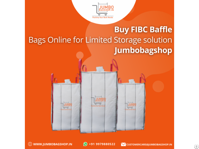 Buy Fibc Baffle Bags Online For Limited Storage Solution Jumbobagshop