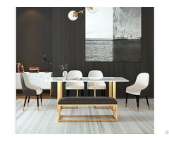 Modern Marble Dining Tables With Metal Chairs