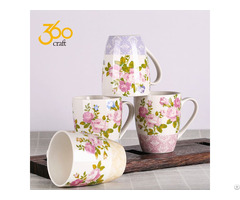 Promotional Custom Print White Porcelian Ceramic Coffe Mug Tea Cup