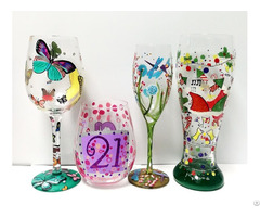 Hand Painted Wine Cups