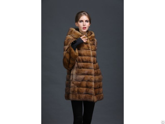 New Arrival European Design Chinchilla Fur Coat With Hooded