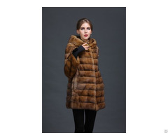 New Arrival European Design Chinchilla Fur Coat With Hooded