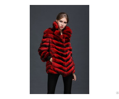 Natural Red Chinchilla Fur Coat Ladies Pretty Wear