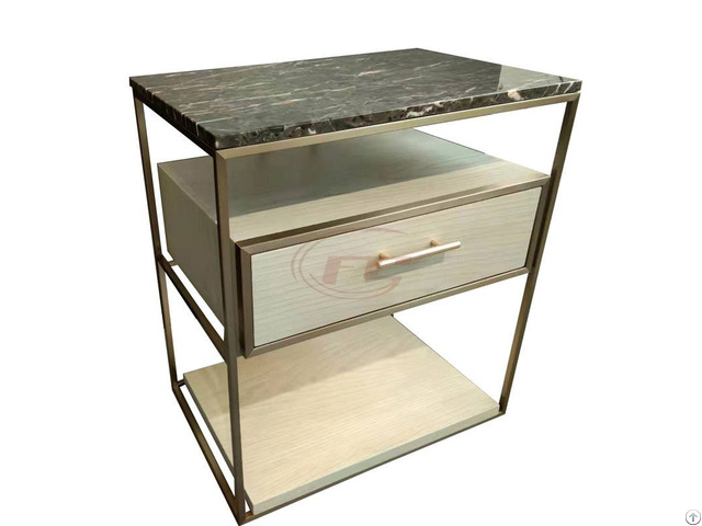 Hotel Nightstand With 1pc Drawer And Stone Top