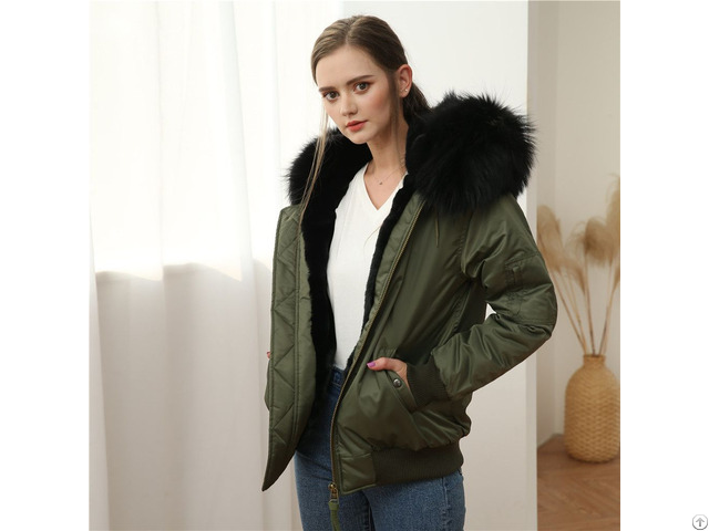 Meifng Bomber Jacket New Style Warm Lining Apparel With Faux Fur