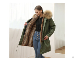 Breathable Eco Friendly Fur Parka Reversible Outer Shell Garment