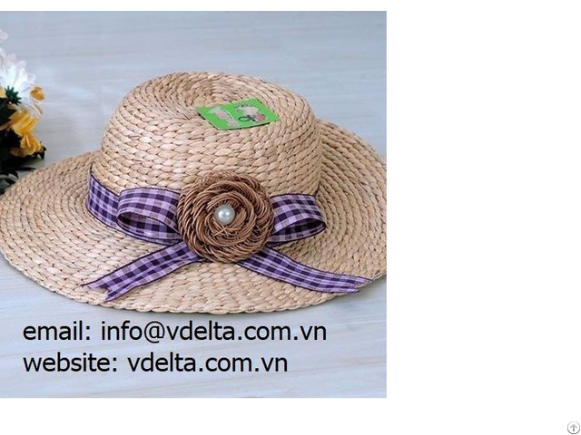 Hyacinth Straw Hat From Viet Nam