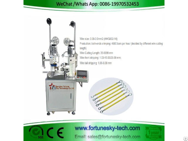 Fully Automatic Double Ends Single Wire Terminal Crimping Machine