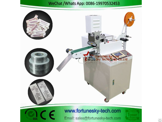 Automatic Ultrasound Label Roll To Sheet Cutting Machine