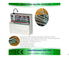 Semi Automatic H05vv F Multi Conductor Cable Stripping Dip Soldering Machine