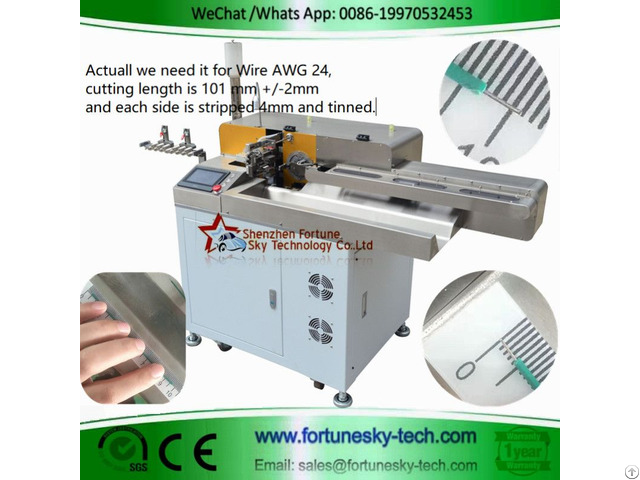 Fully Automatic Double Ends Wire Cutting Stripping Twisting Dip Soldering Machine