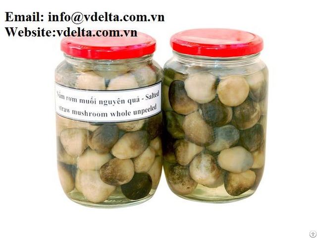 High Quality Salted Straw Mushroom From Vietnam