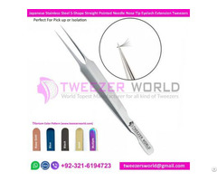 Japanese Stainless Steel S Shape Tweezers Straight Pointed Needle Nose Tip