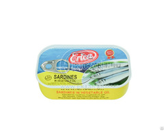Hot Sale 125g Canned Sardine Fish In Vegetable Oil