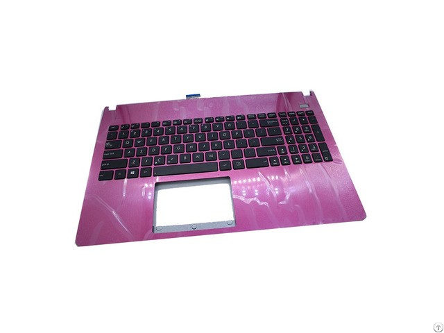 Pink Color Laptop Palmrest With Us Layout Keyboard For Asus F501a