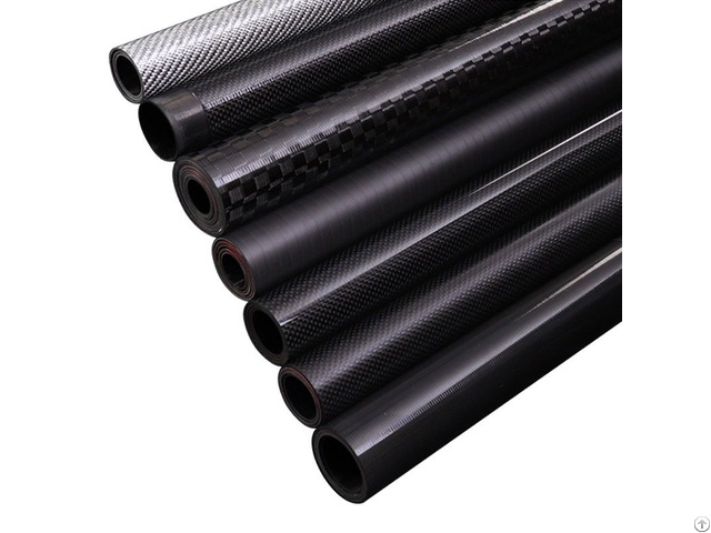 Light Weight 50ft High Modulus Carobn Fiber Water Fed Pole With Sanded 3k Plain Weave Surface Finish