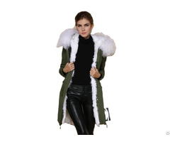 Long Parka With Lamb Fur Women Winter Greatcoat Ladies
