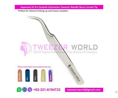 Tweezer Needle Nose Curved Long Tip For Picking Up Or Isolation