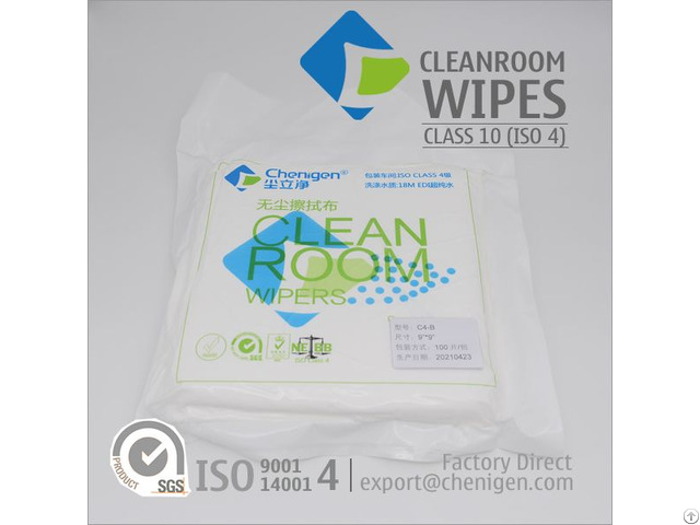 Class 10 Iso 4 Cleanroom Wipers Lint Free Wipes