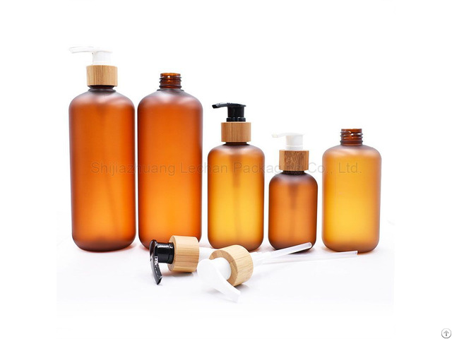 Factory Wholesale Amber Frosted Plastic Lotion Bottles