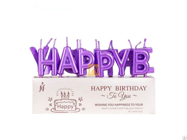 Gold Happy Birthday Letter Candles