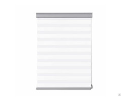 Pure 50mm White Zebra Curtain Blinds Dust Proof Cover