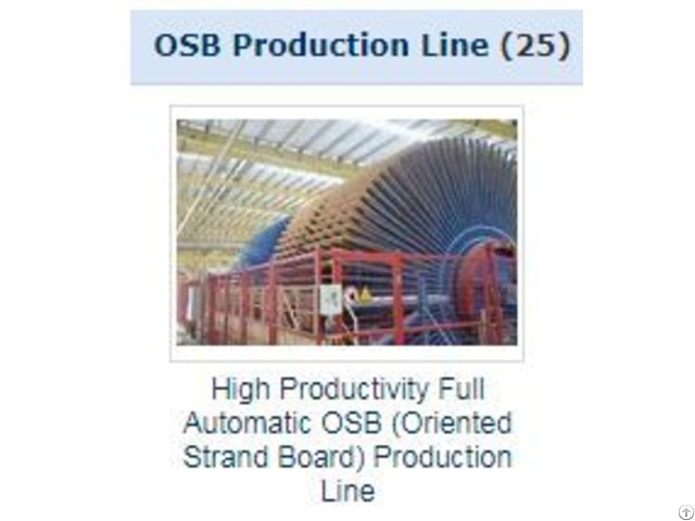 Osb Production Line