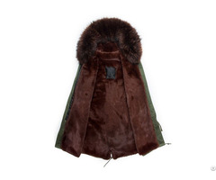 Coffee Brown Faux Fur Lined Coat Winter Long Parka Men Clothes
