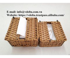 Rattan Tissue Napkin Box Vietnam High Quality