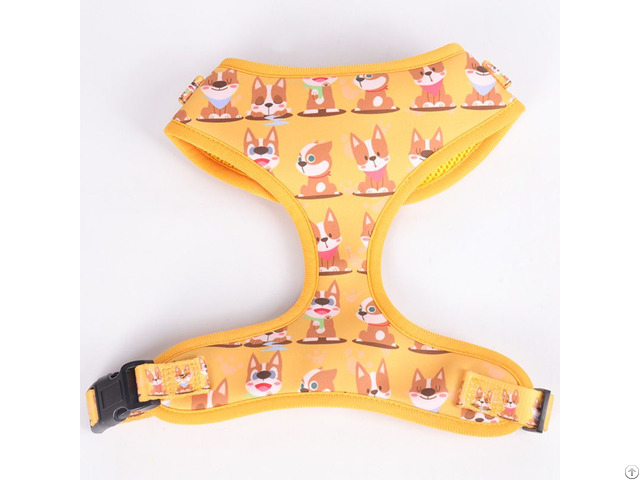 Okeypets Custom Priting Sublimation Pattern Breathable Adjustable Reversible Luxury Dog Harness