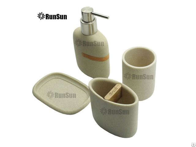 Simple Style Bathroom Accessories Set Polyresin